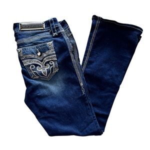 NWOT Rock Revival Tali Mid Rise Boot Cut Embellished Women's Size 29